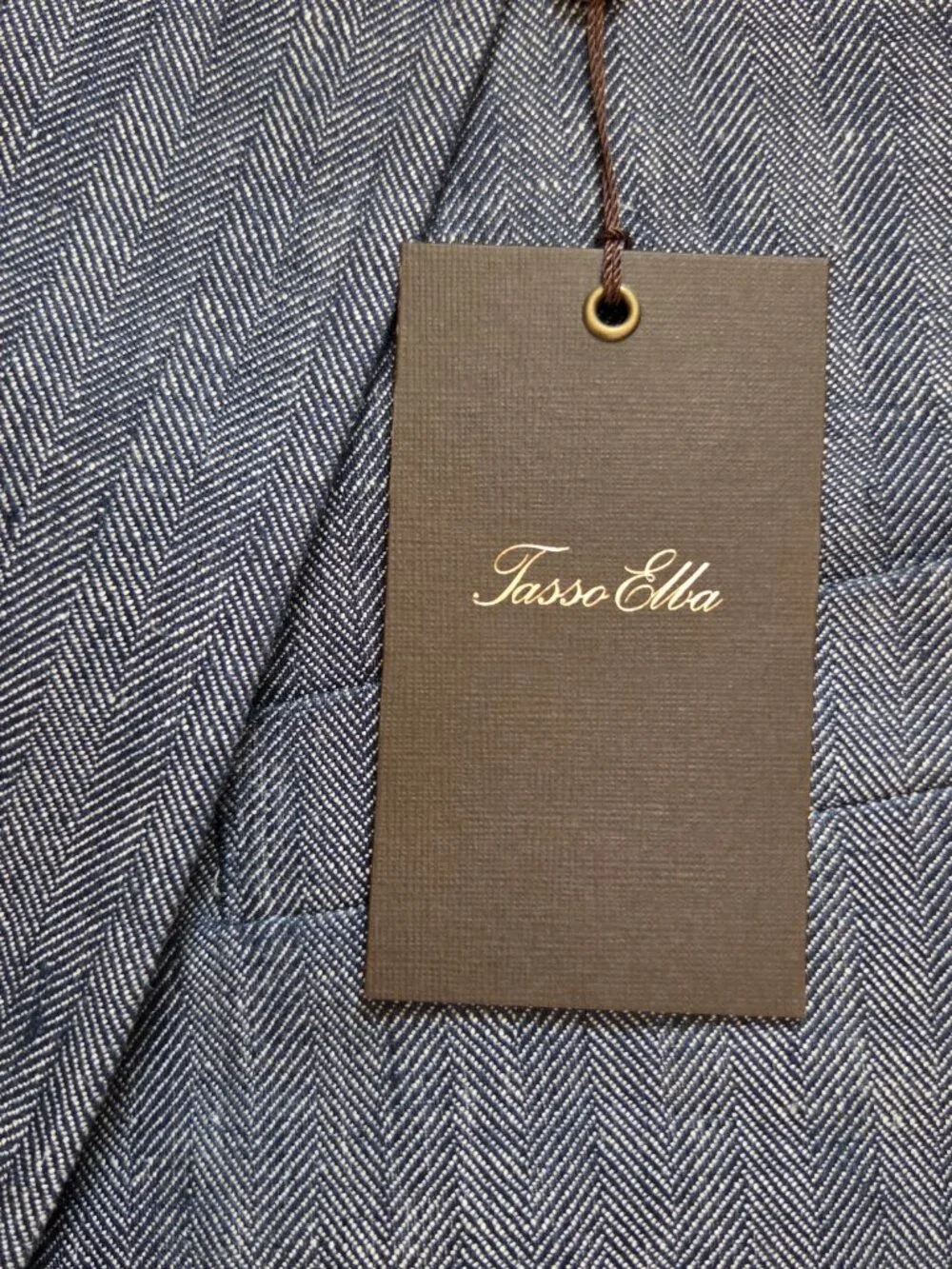 Tasso Elba 100% Linen Blazer Sport Coat Blue Stripe NWT